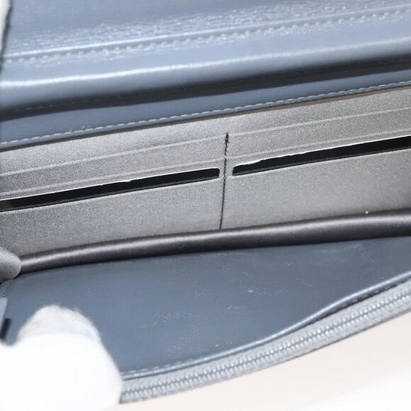 CHANEL Camellia COCO Mark Chain Wallet Patent leather Gray CC Auth PP850 - Picture 12 of 15